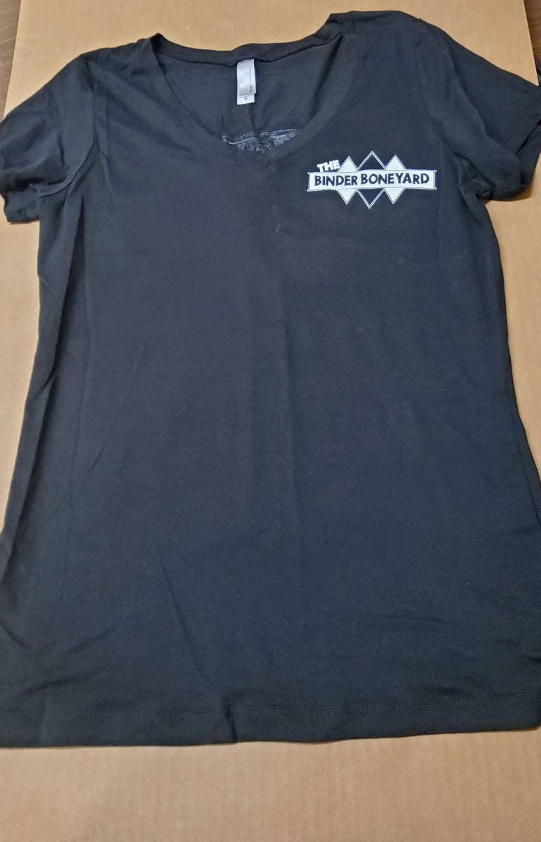 Binder Boneyard womens Vneck Black BinderBoneyard