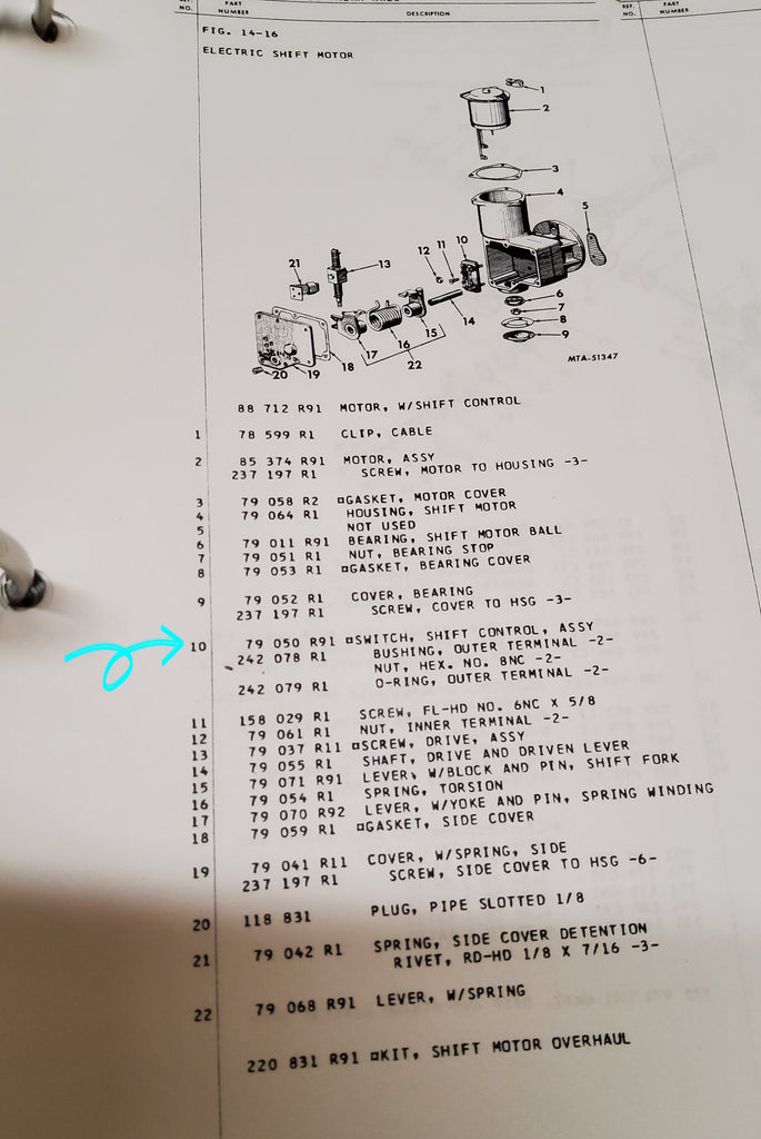 NOS International Harvester Rear Axle Electric Shift Motor Switch 7905 ...