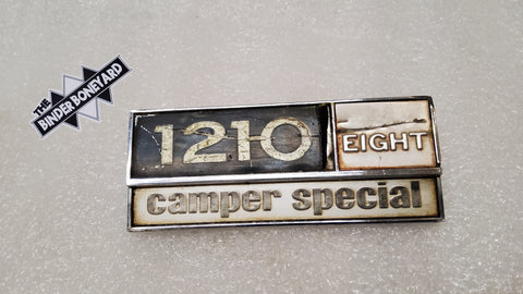71-73 International IH Camper Special 1210 V8 Fender Emblem Badge