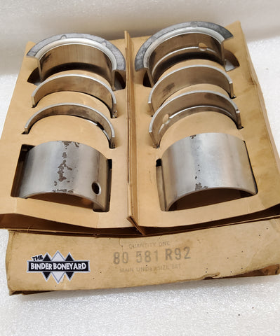 NOS International Harvester 6 Cylinder BD 220 & 240 .030 Crankshaft Bearing set 80581R92