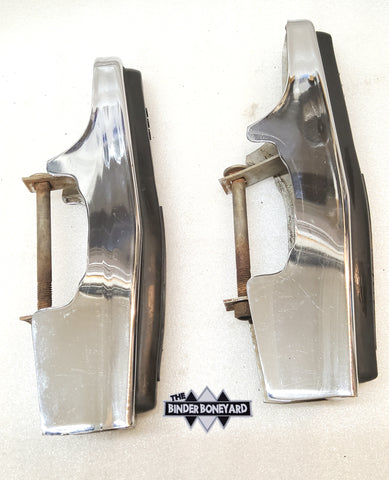 International Harvester Scout II Terra Traveler Chrome Bumper Gaurds "Bumperettes"